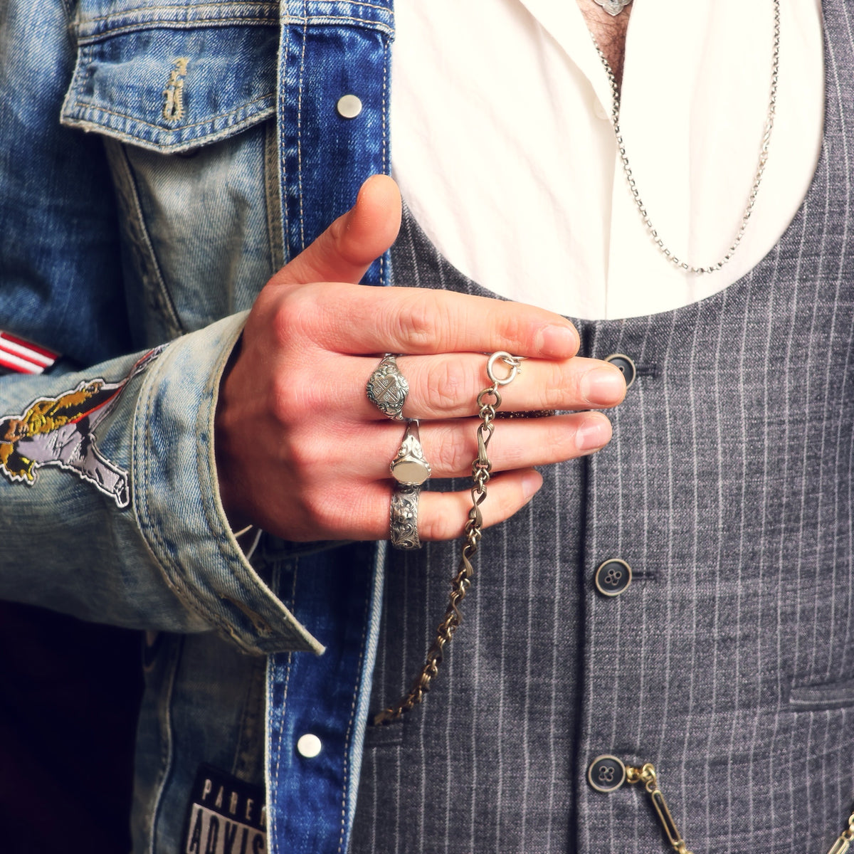 Vintage Vibe Men's Recycled Silver Signet Ring