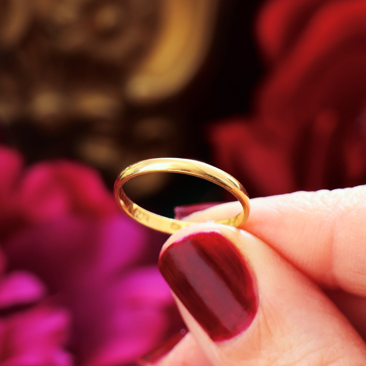 Rare Date 1861 22ct Gold Wedding Ring