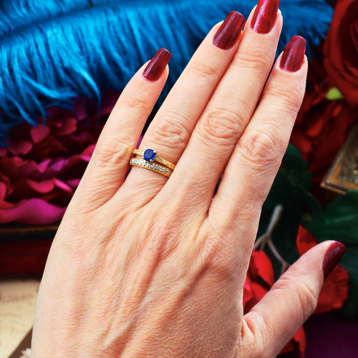Vintage Size N Orange Blossom Wedding Band
