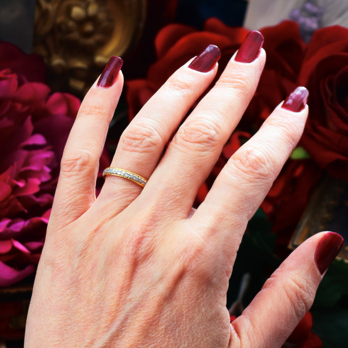 Vintage Size N Orange Blossom Wedding Band