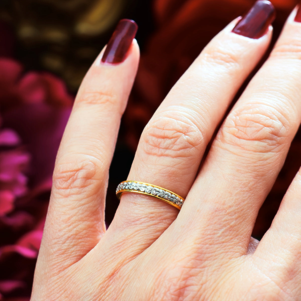 Vintage Size N Orange Blossom Wedding Band