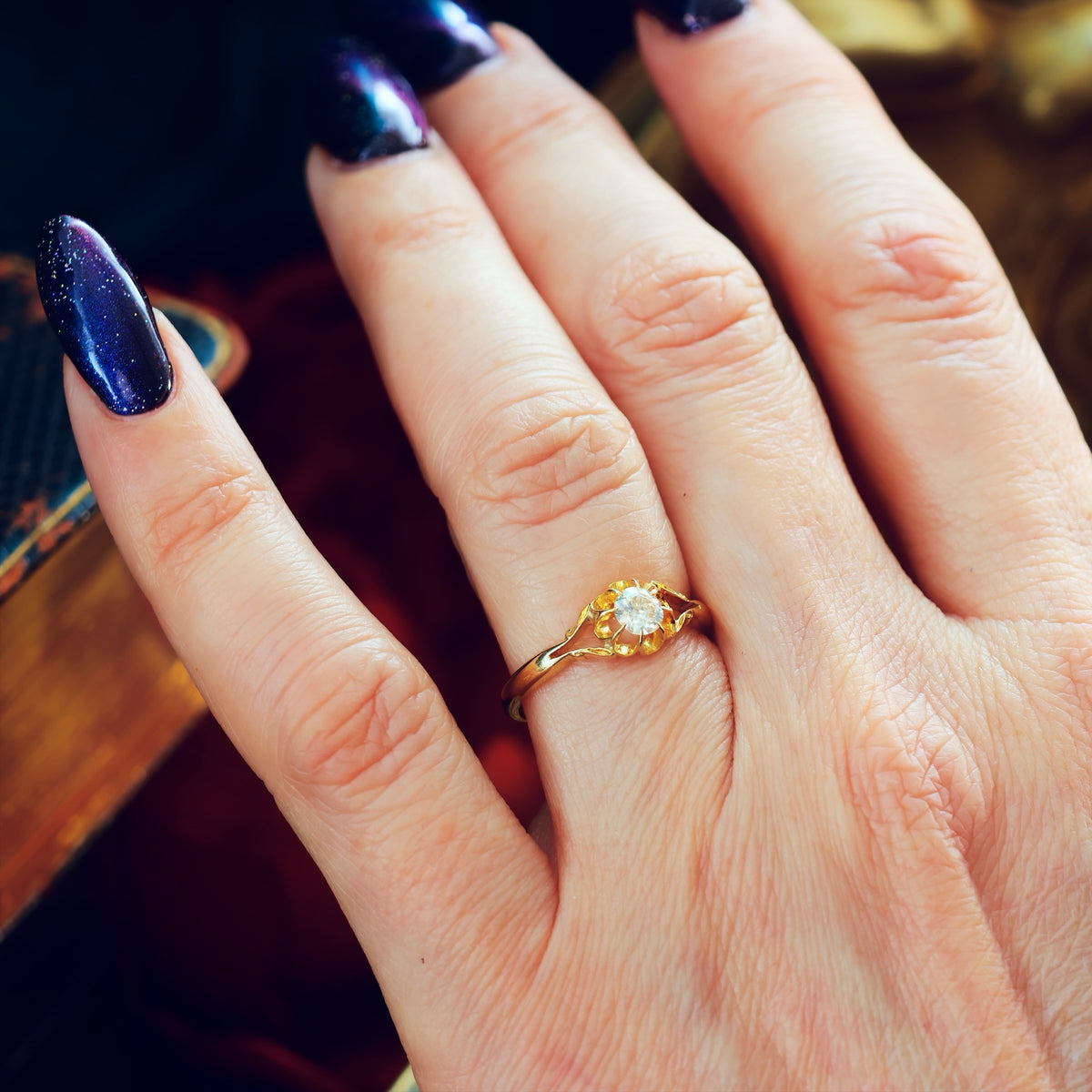 Antique Date 1913 Arts & Crafts Diamond Engagement Ring