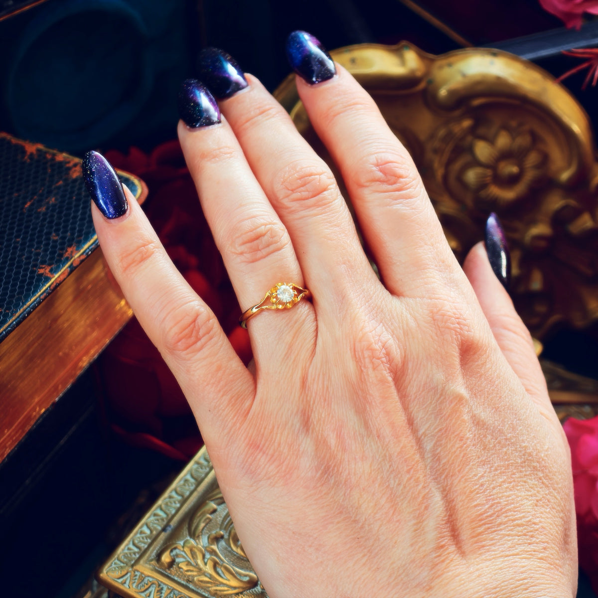 Antique Date 1913 Arts & Crafts Diamond Engagement Ring