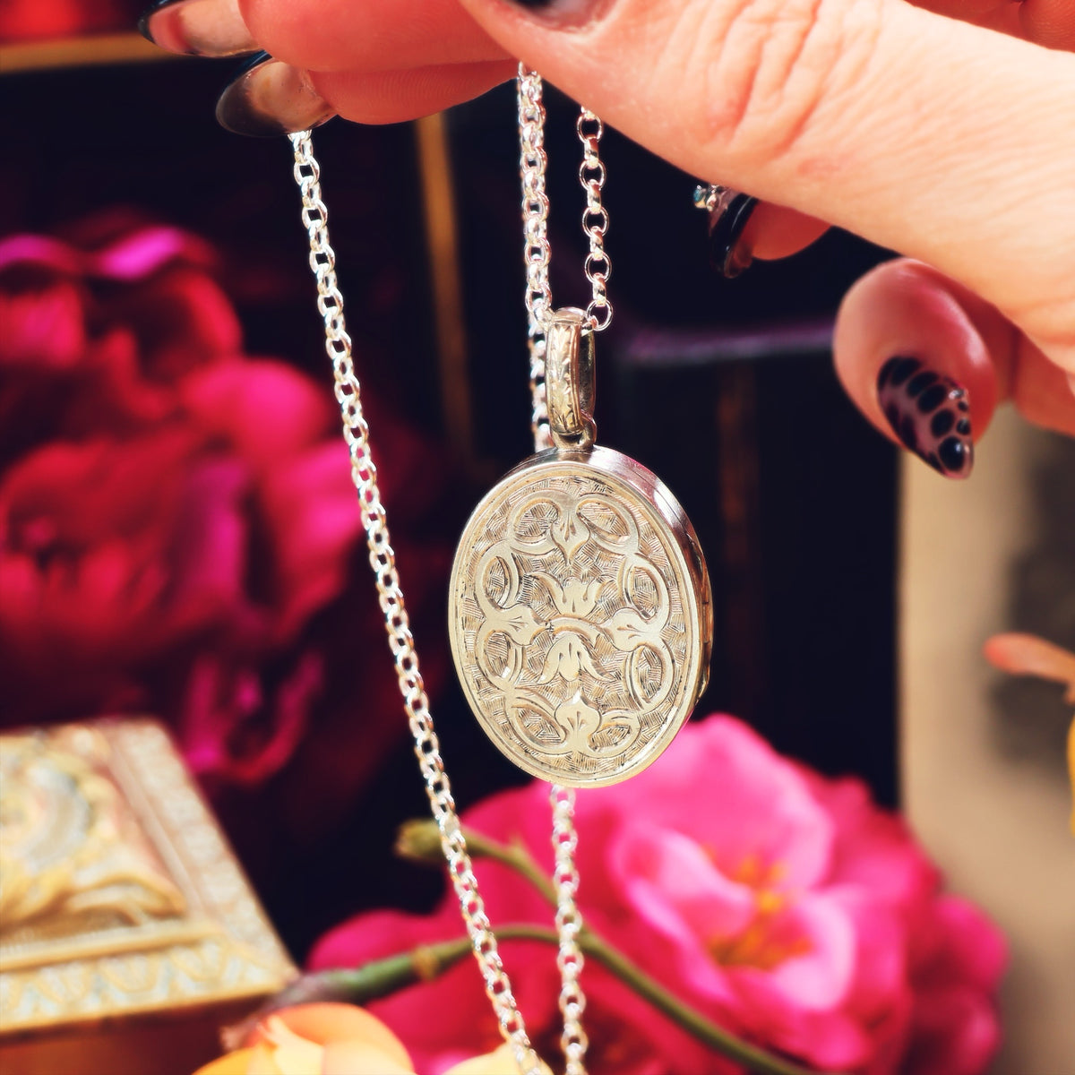 Antique Victorian Silver Aesthetic Revival Locket