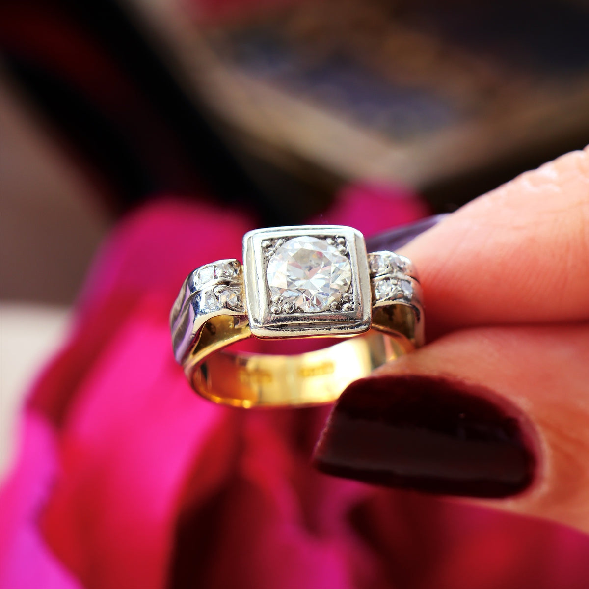 Fabulous! Vintage 1940's Art Deco Diamond Ring