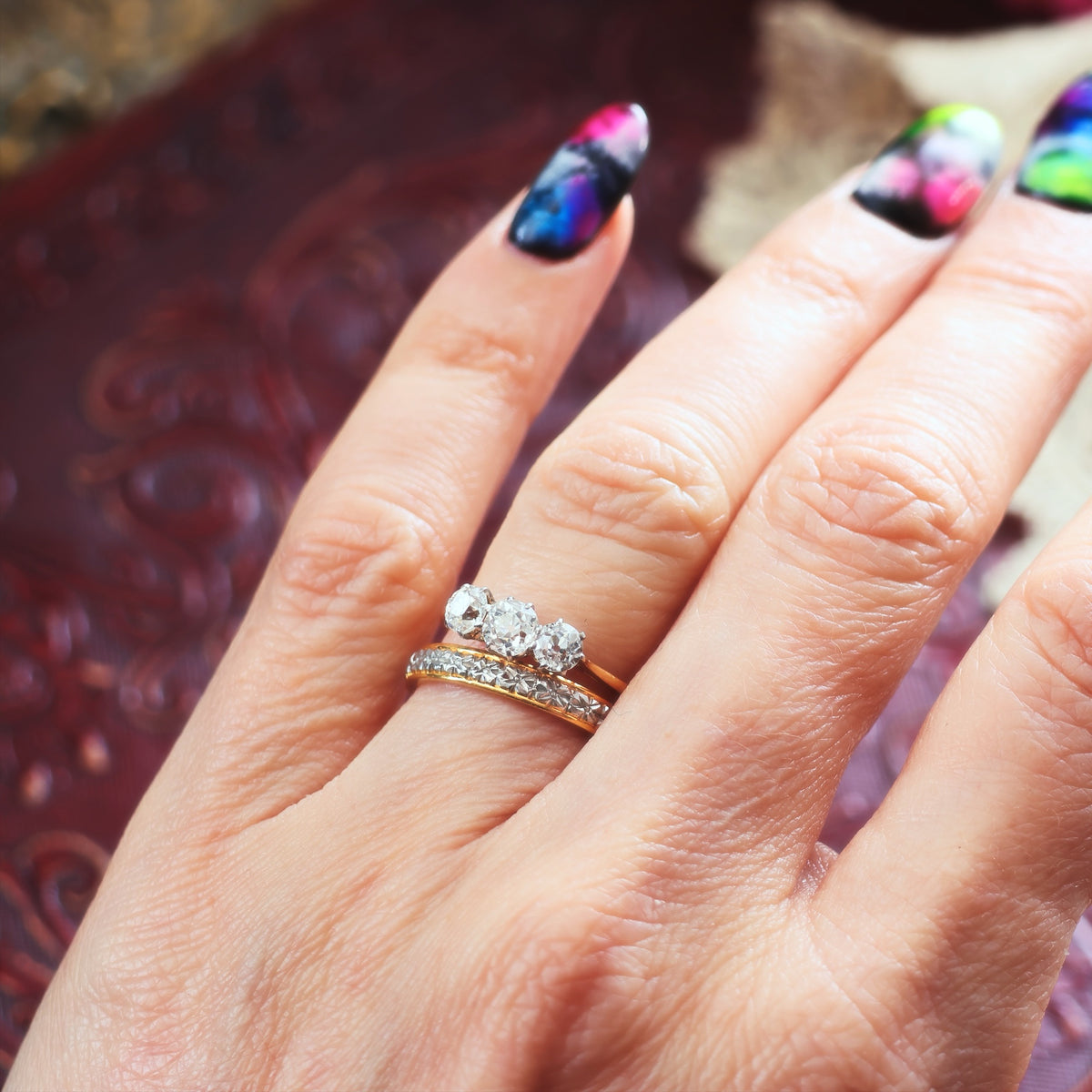 Vintage Size N Orange Blossom Wedding Band