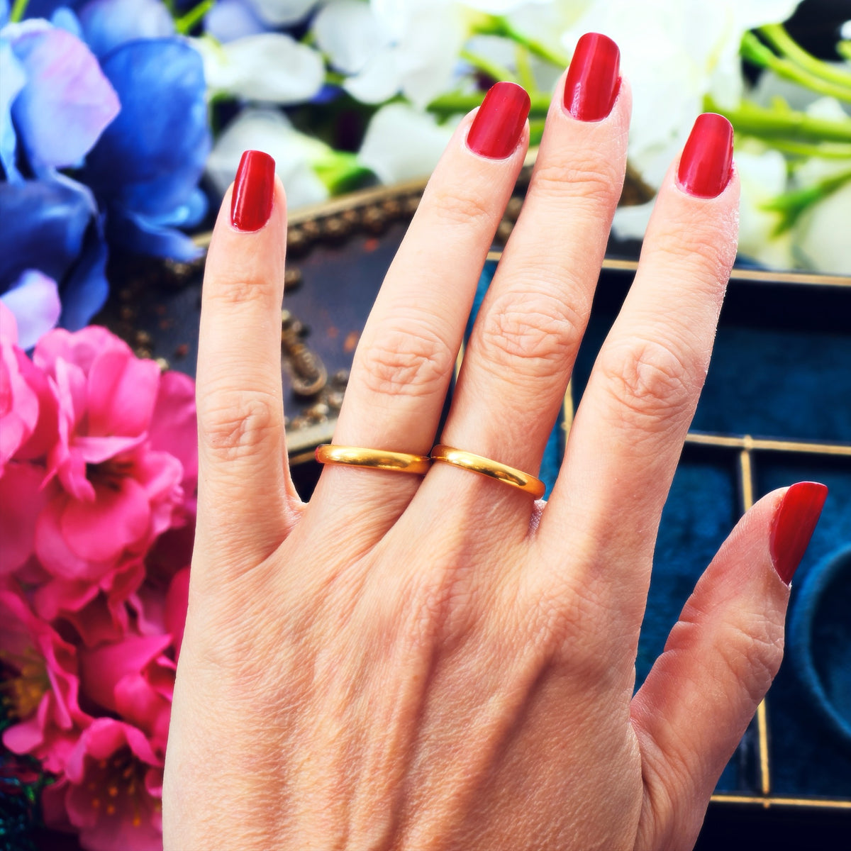 Together Forever! Pair of Vintage 22ct Gold Wedding Bands