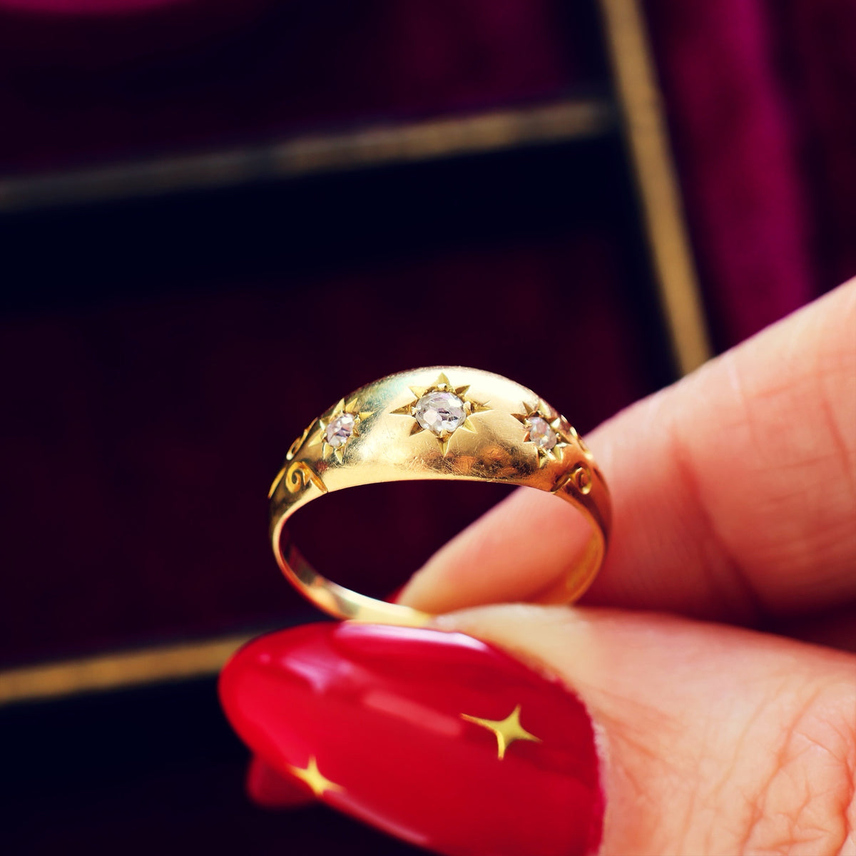 Date 1903 Gypsy Set Diamond Wedding Band
