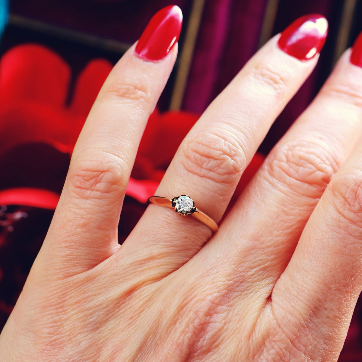 Romantic Antique Date 1891 Diamond Engagement Ring