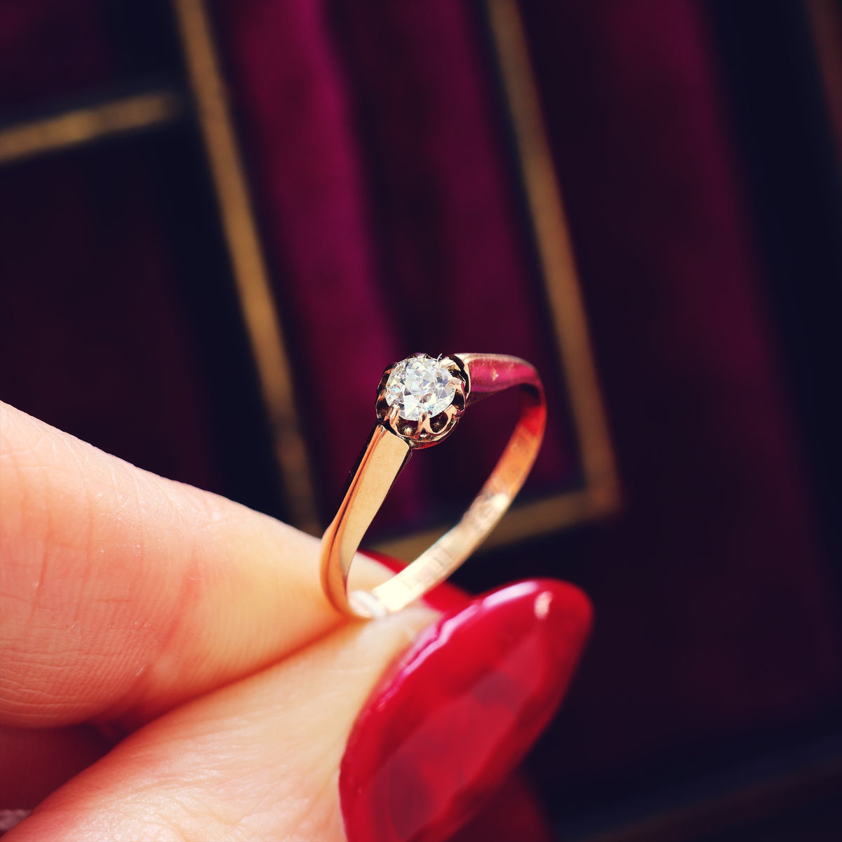 Romantic Antique Date 1891 Diamond Engagement Ring