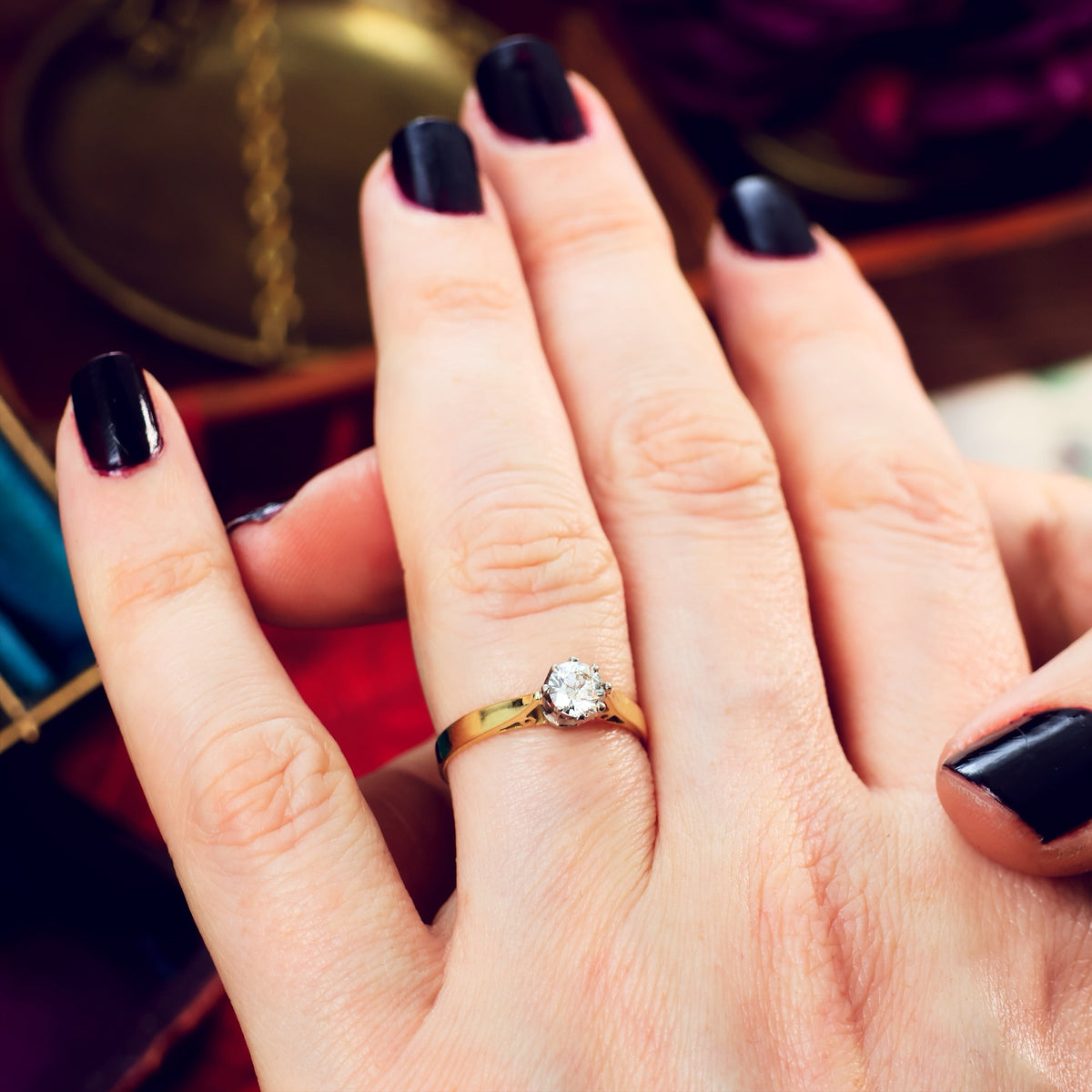 Classic Vintage Date 1981 Diamond Engagement Ring