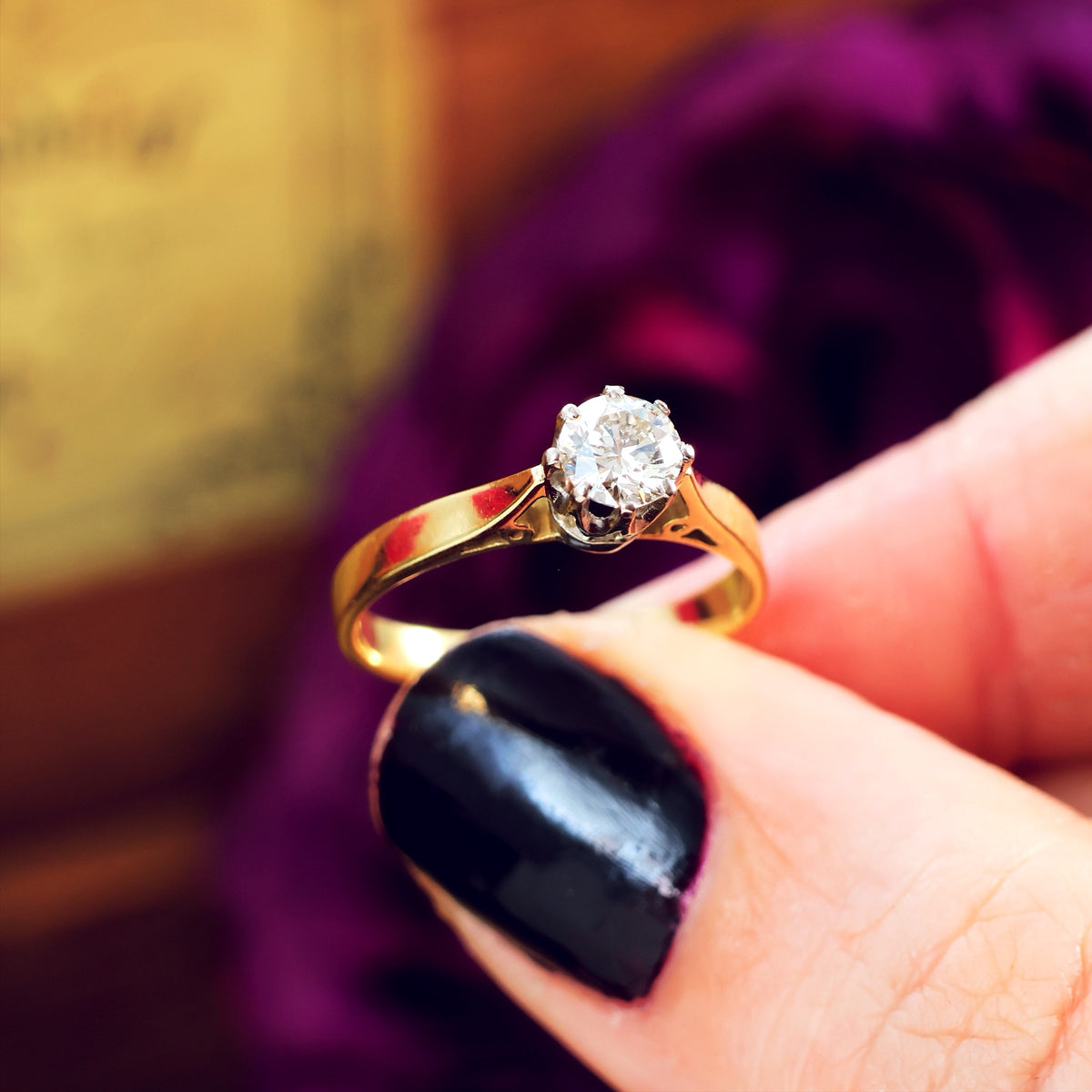Classic Vintage Date 1981 Diamond Engagement Ring