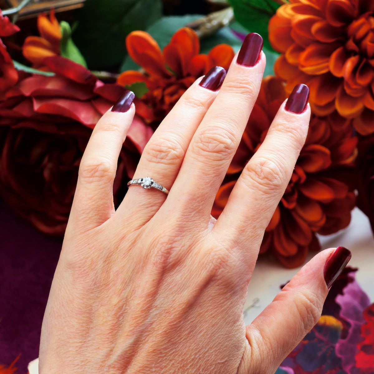 An Adorable Little Vintage Diamond Engagement Ring