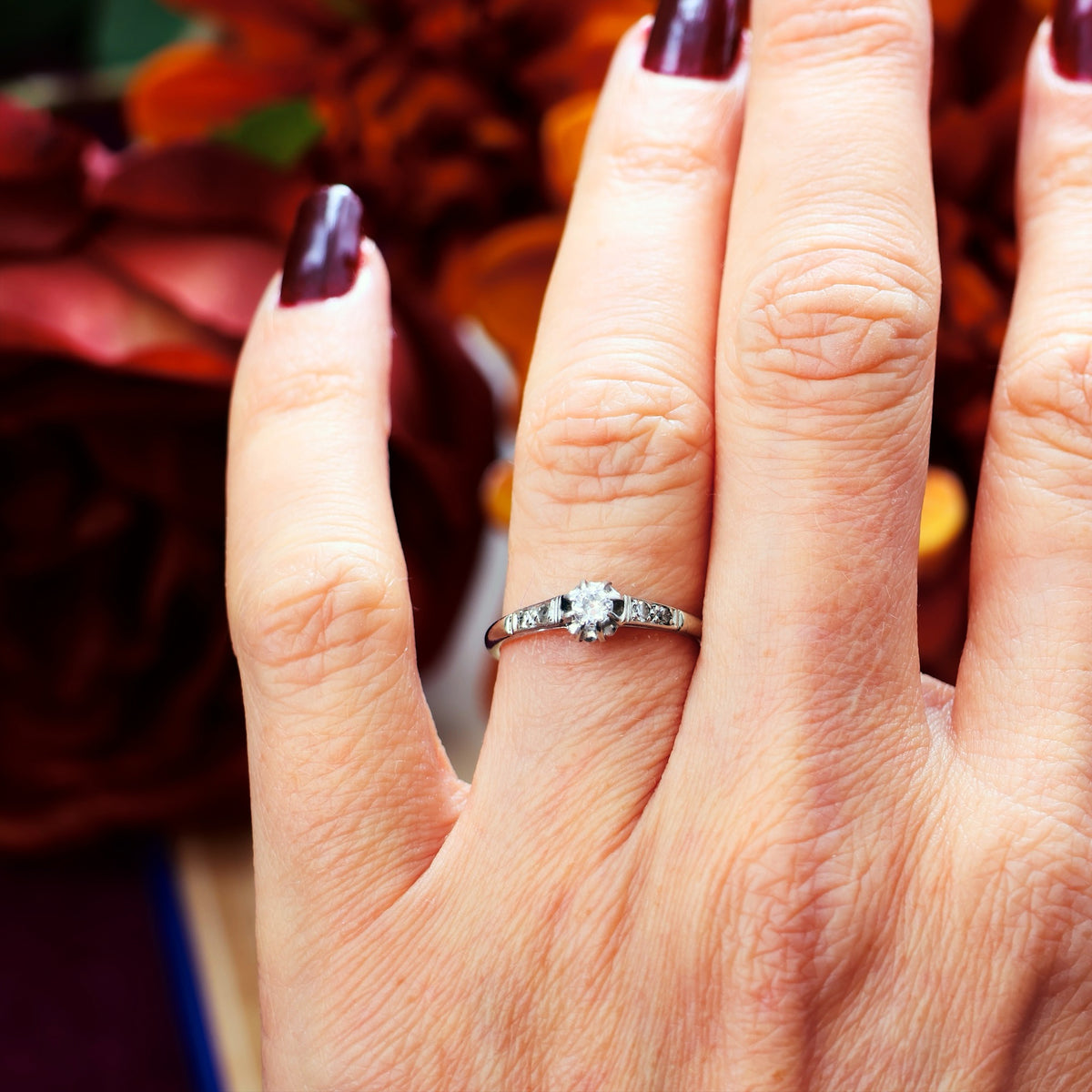 An Adorable Little Vintage Diamond Engagement Ring