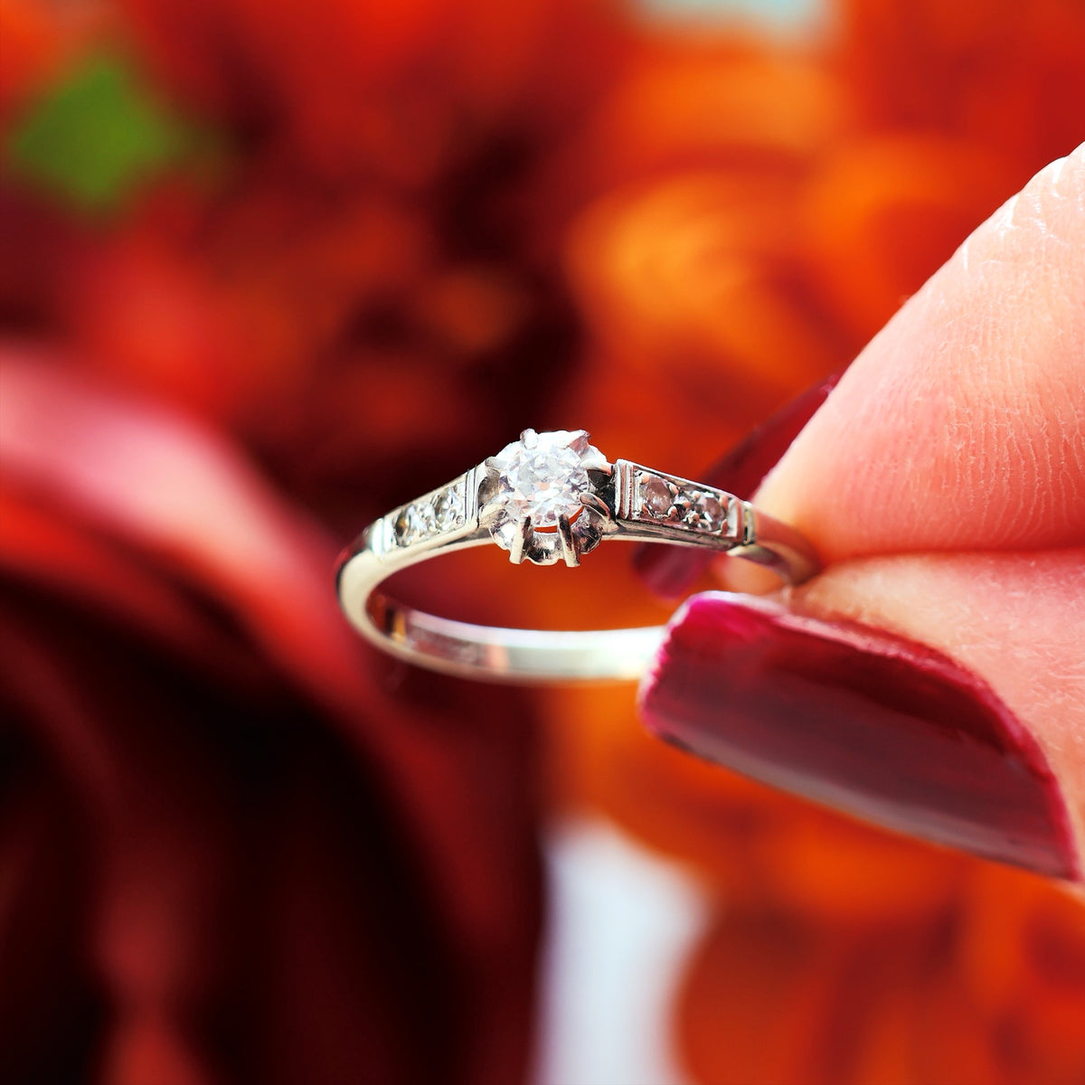 An Adorable Little Vintage Diamond Engagement Ring