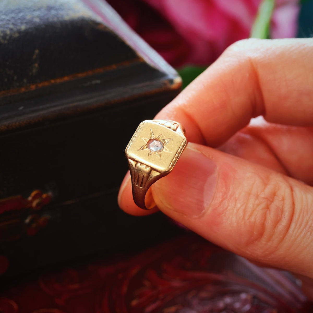 Vintage Date 1961 'Guiding Star' Diamond Signet Ring