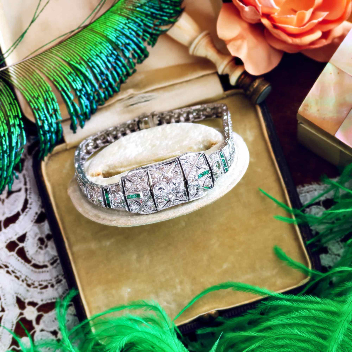 Vintage Glamour Art Deco Diamond Cocktail Bracelet