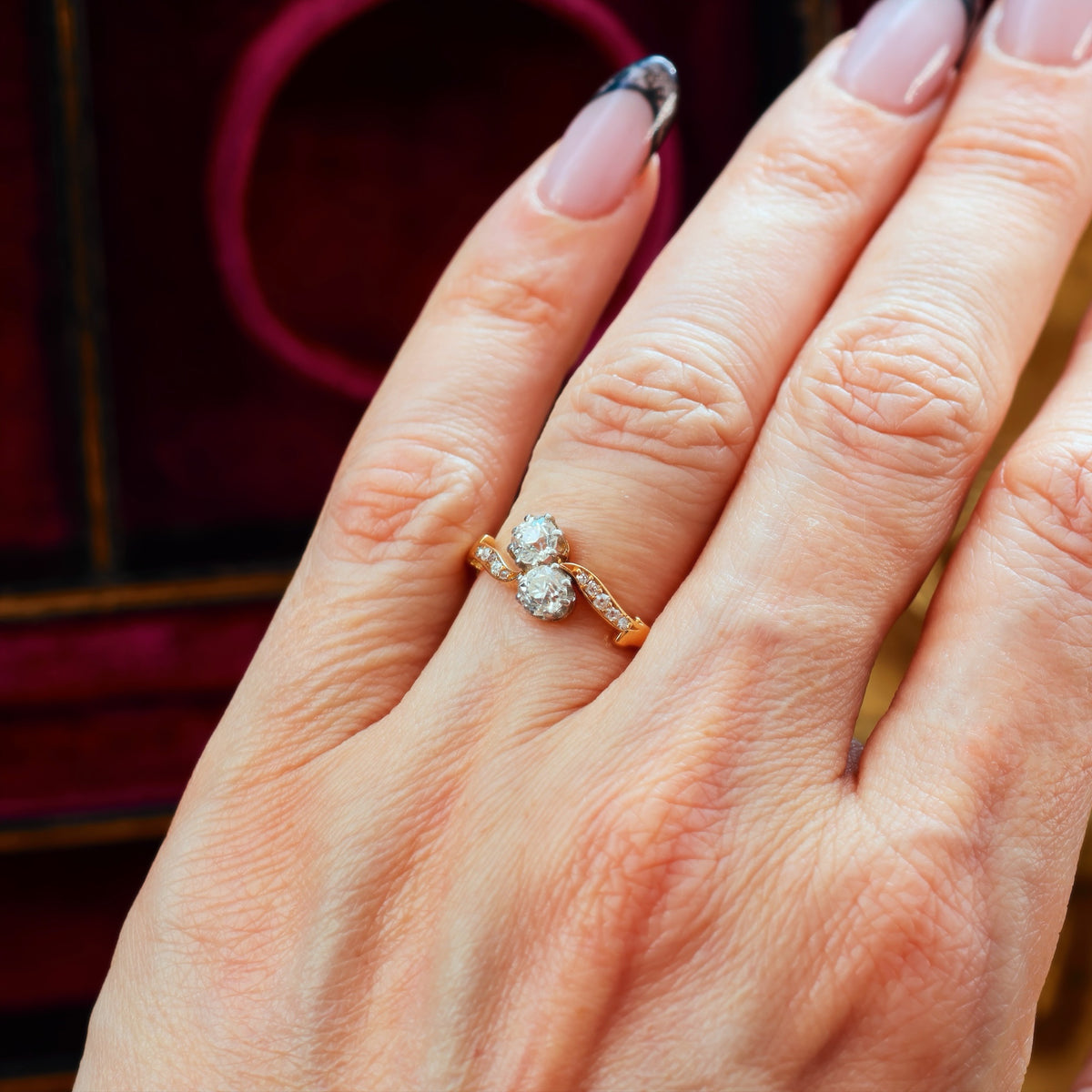 Romantic Antique 'Toi et Moi' Diamond Engagement Ring