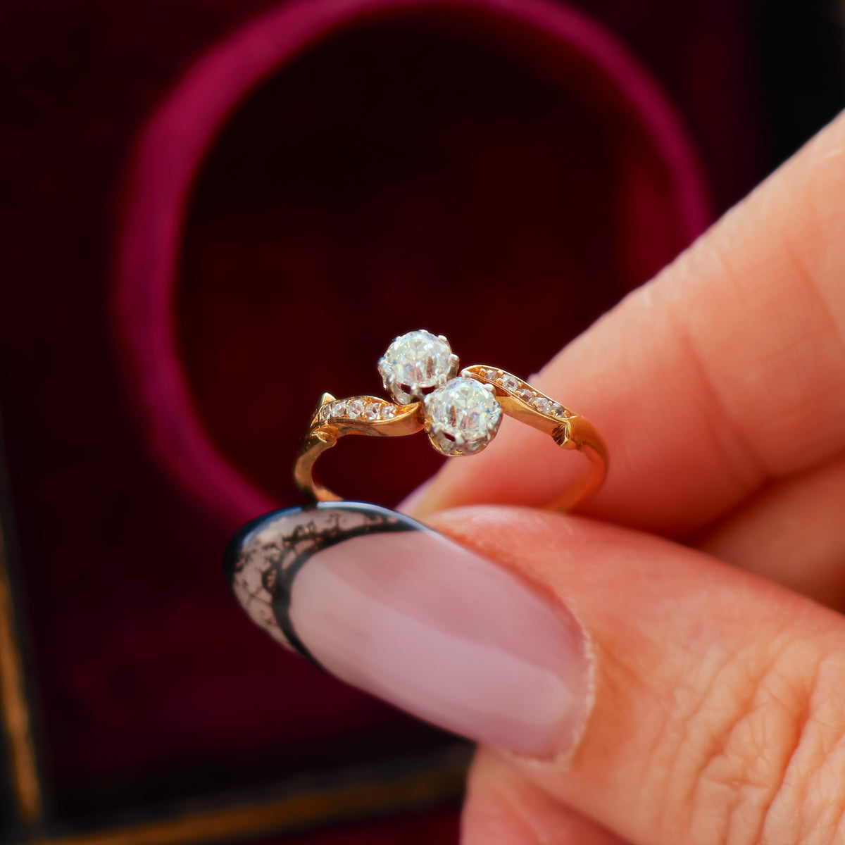 Romantic Antique 'Toi et Moi' Diamond Engagement Ring