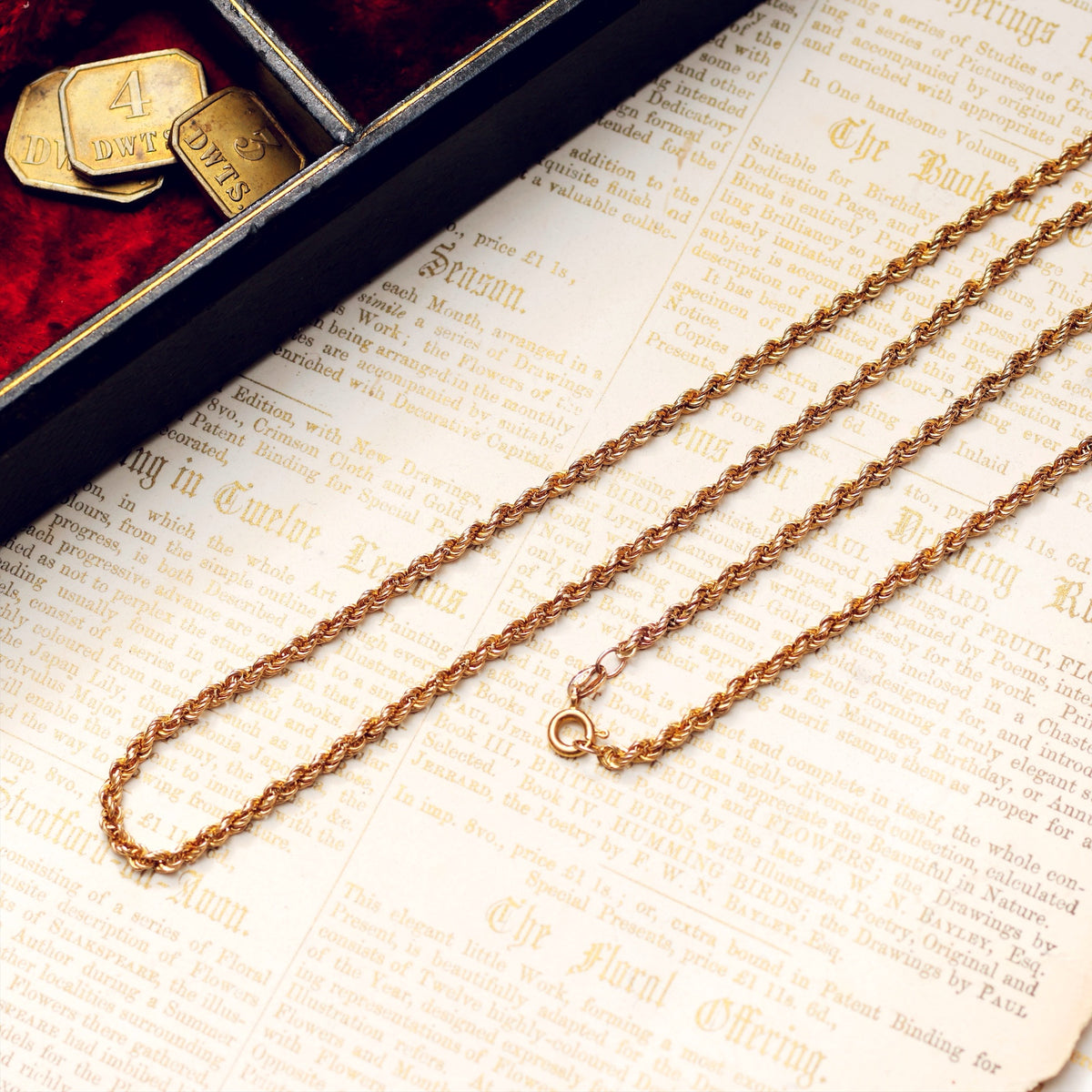 Statement Vintage 9ct Gold Rope Link Chain