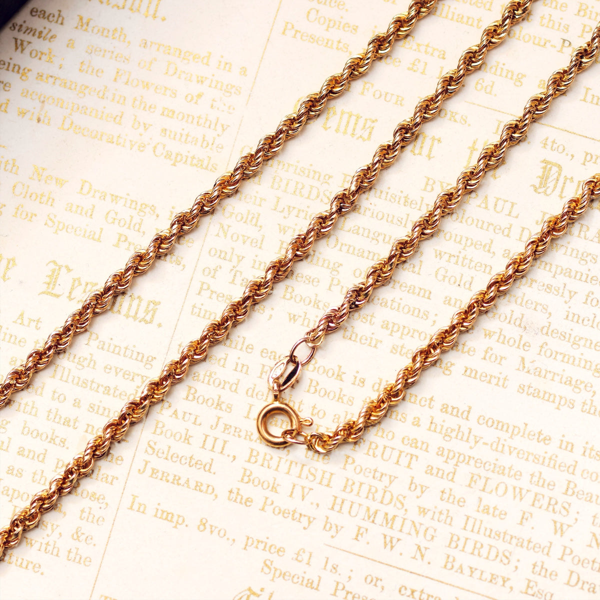 Statement Vintage 9ct Gold Rope Link Chain