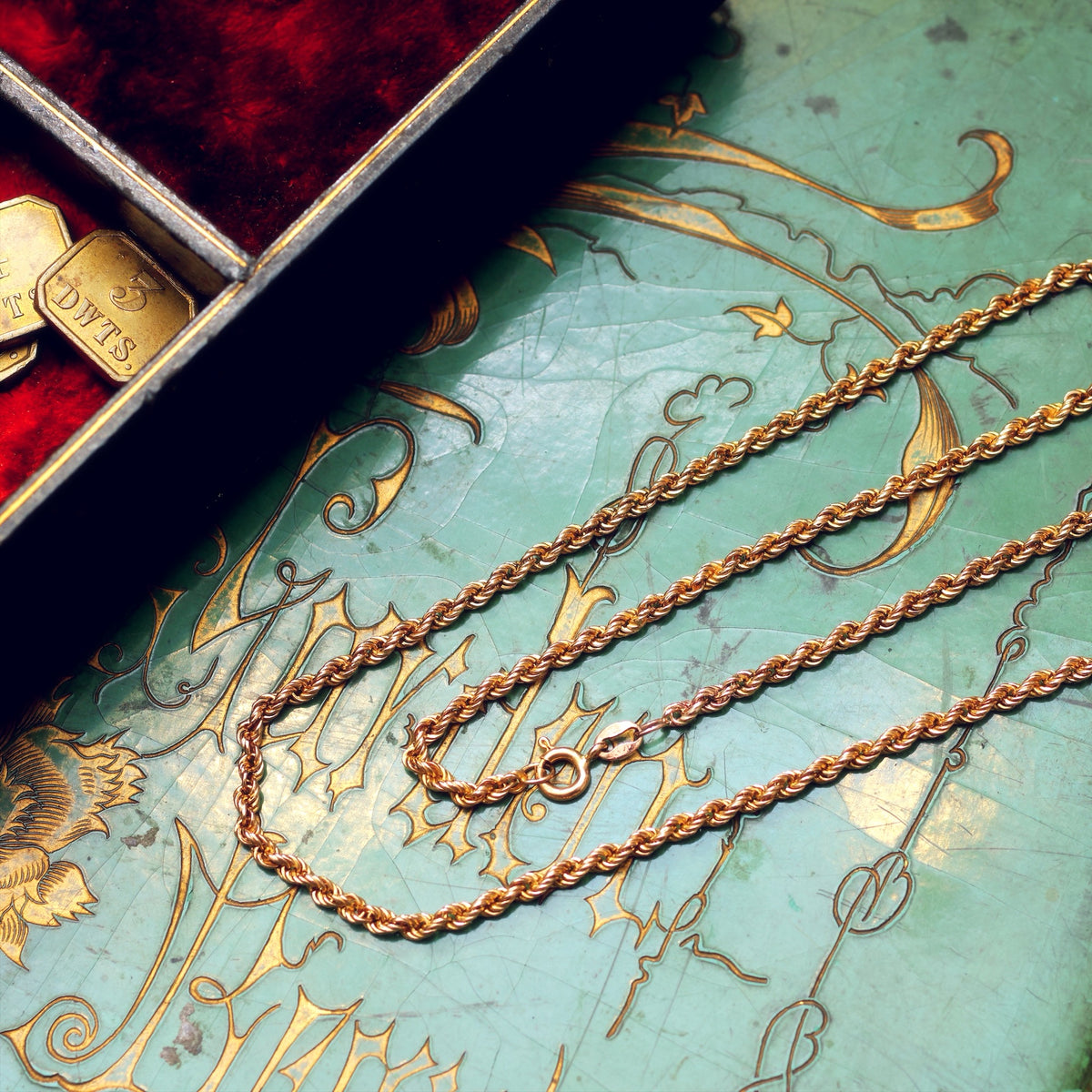 Statement Vintage 9ct Gold Rope Link Chain
