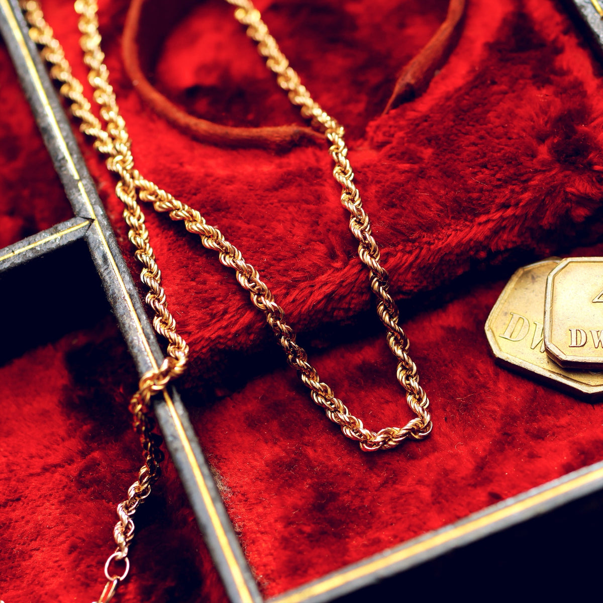 Statement Vintage 9ct Gold Rope Link Chain