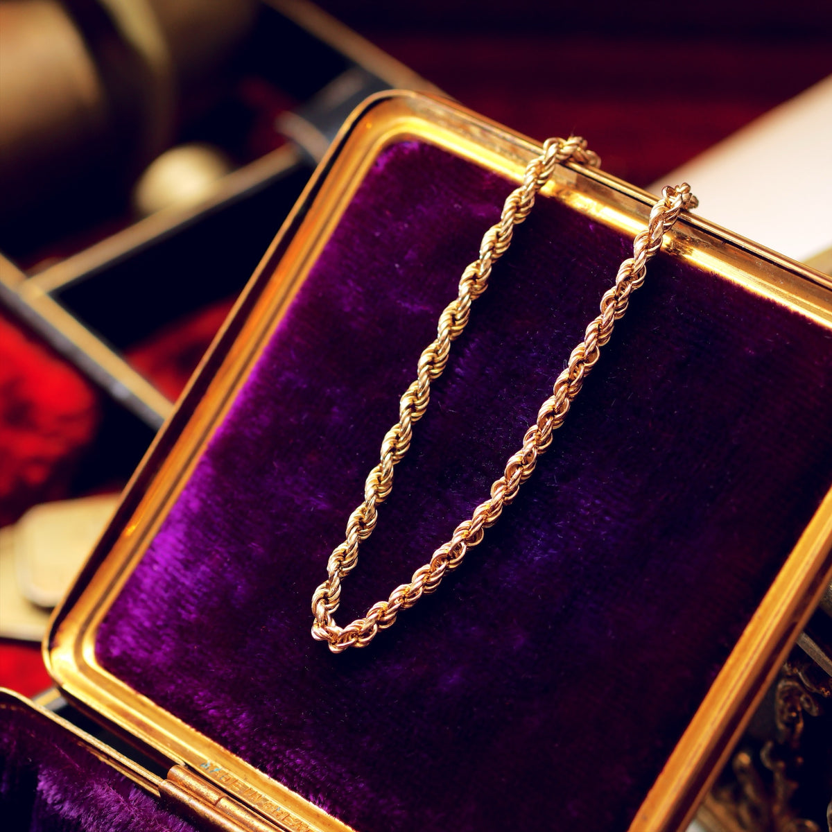 Statement Vintage 9ct Gold Rope Link Chain