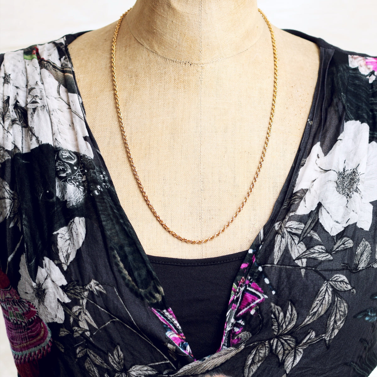 Statement Vintage 9ct Gold Rope Link Chain