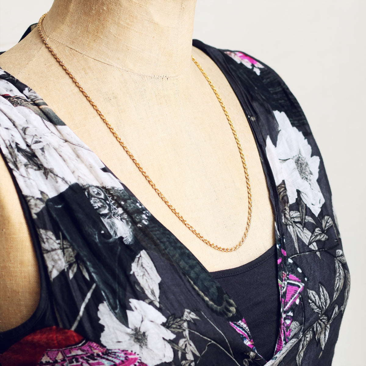 Statement Vintage 9ct Gold Rope Link Chain