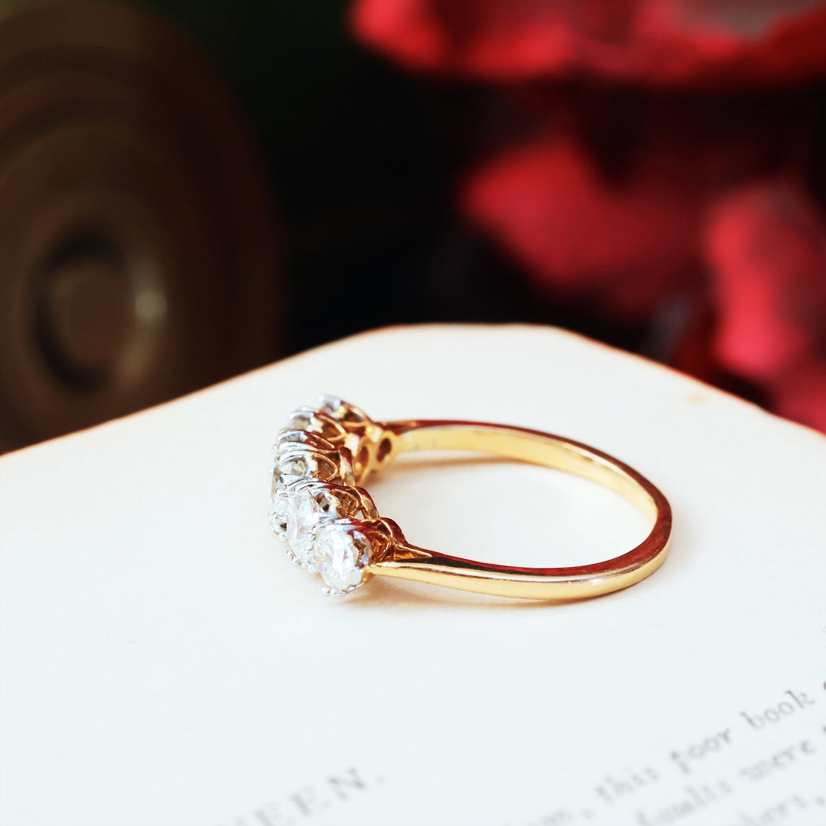 Sparklesome Lovely! Vintage Five Stone Diamond Ring