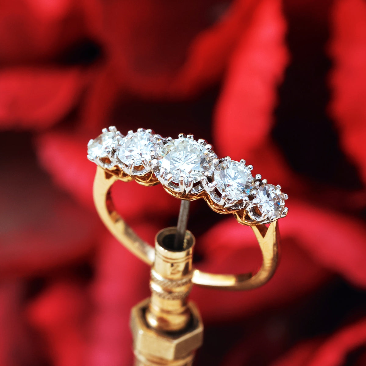 Sparklesome Lovely! Vintage Five Stone Diamond Ring