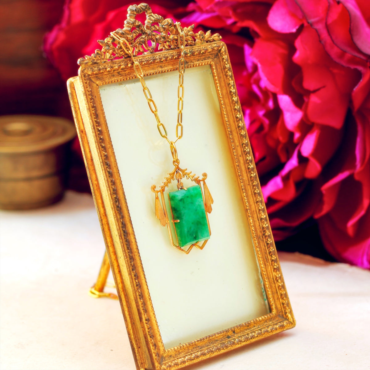 Vintage Lucky Chinese Jadeite Pendant