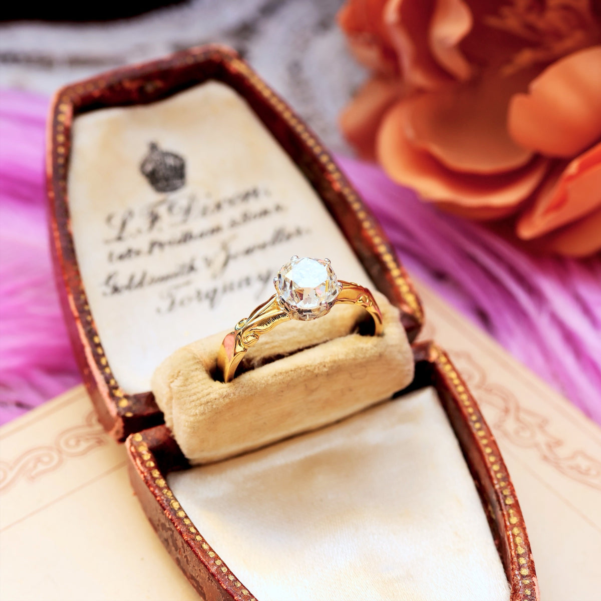 Captivating 1.35ct Mine Cut Diamond Engagement Ring