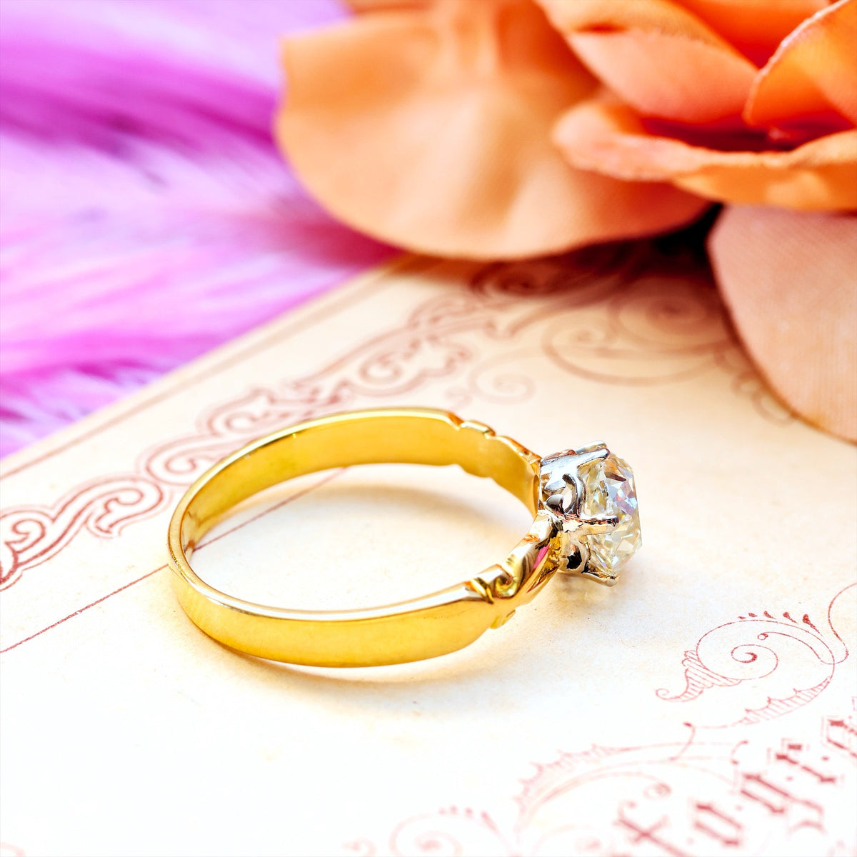 Captivating 1.35ct Mine Cut Diamond Engagement Ring