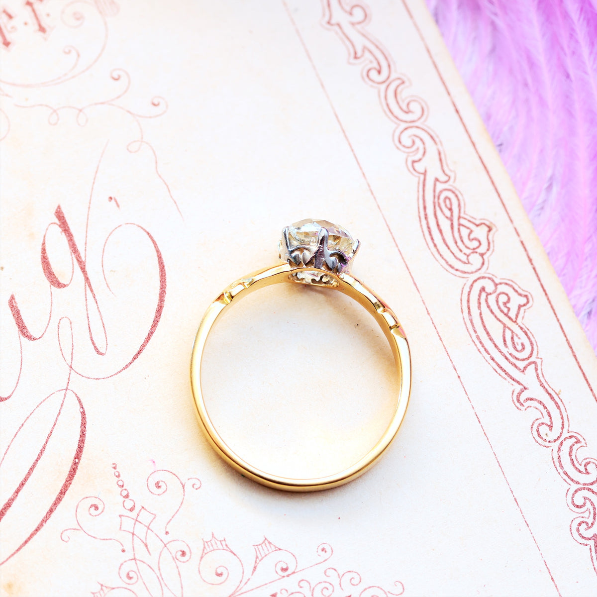 Captivating 1.35ct Mine Cut Diamond Engagement Ring