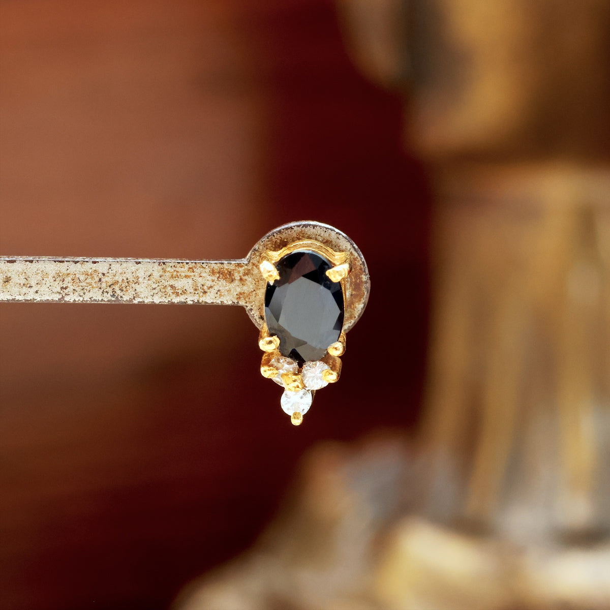 Vintage Sapphire & Diamond Earrings