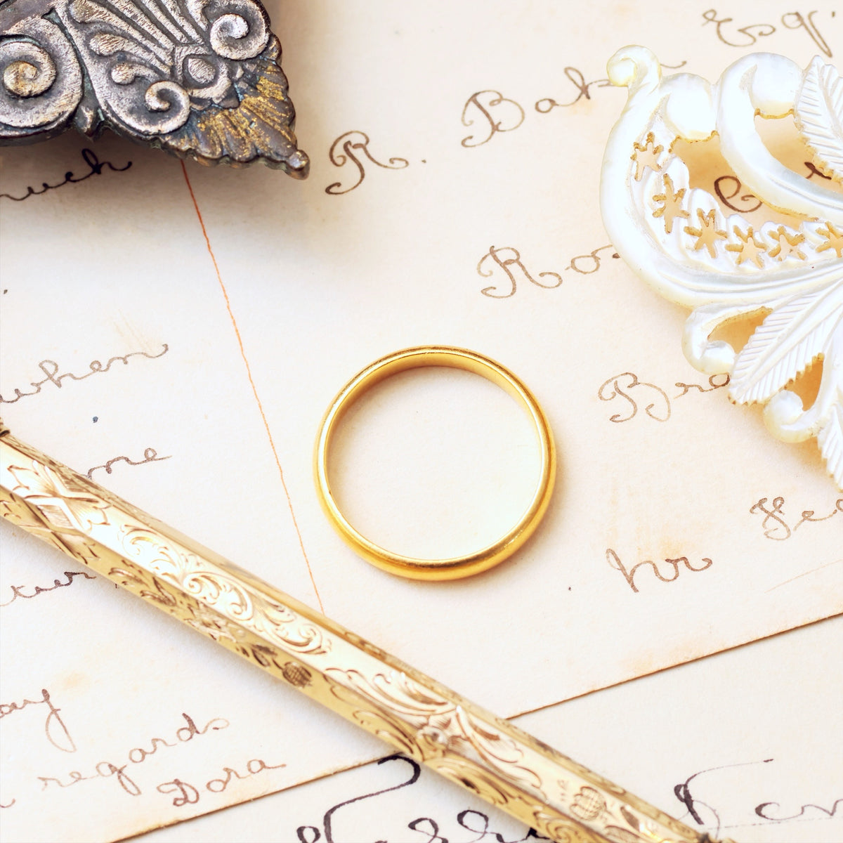 Vintage Date 1957 22CT Gold Wedding Ring
