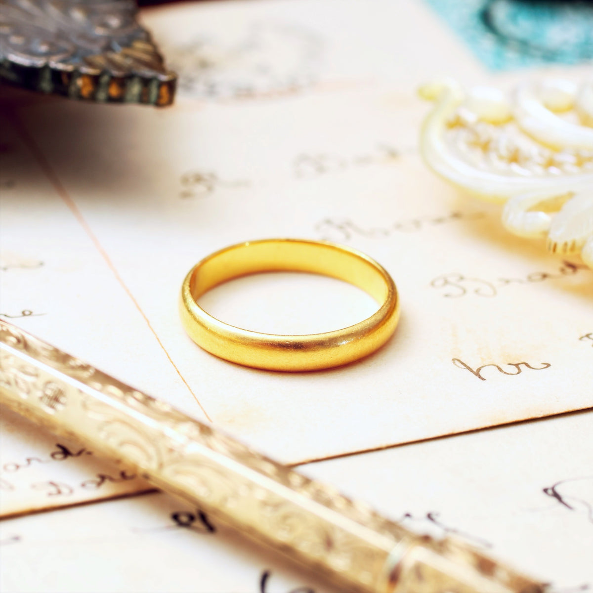Vintage Date 1957 22CT Gold Wedding Ring