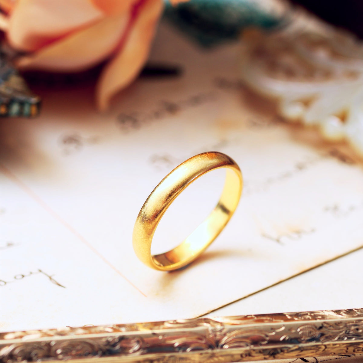 Vintage Date 1957 22CT Gold Wedding Ring