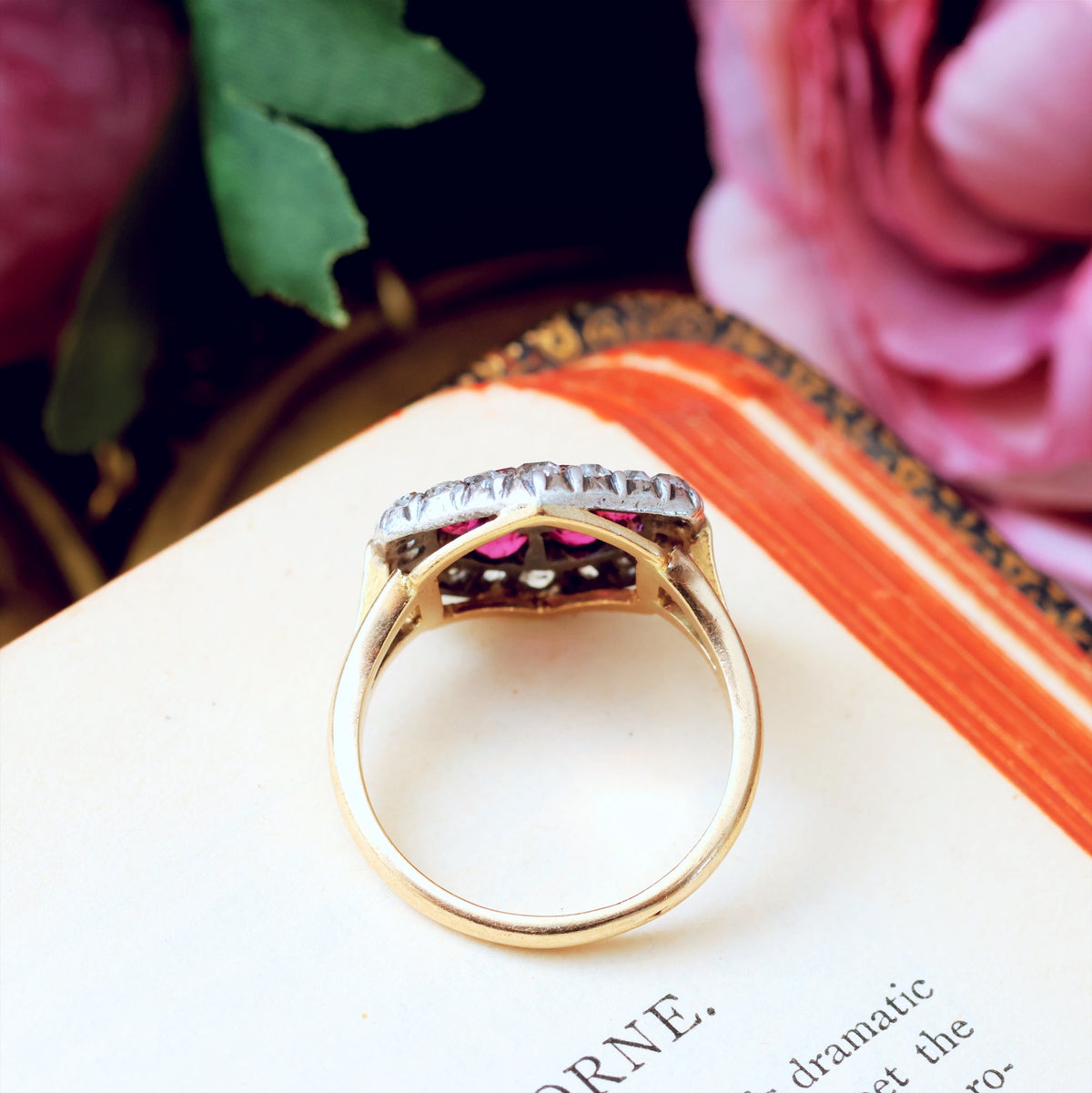 Sensational Vintage Ruby & Diamond Cluster Ring
