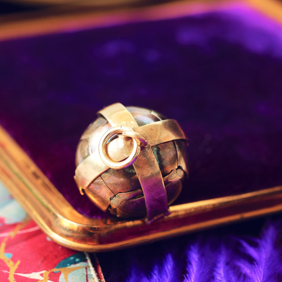 Vintage Silver Gilt Masonic Ball
