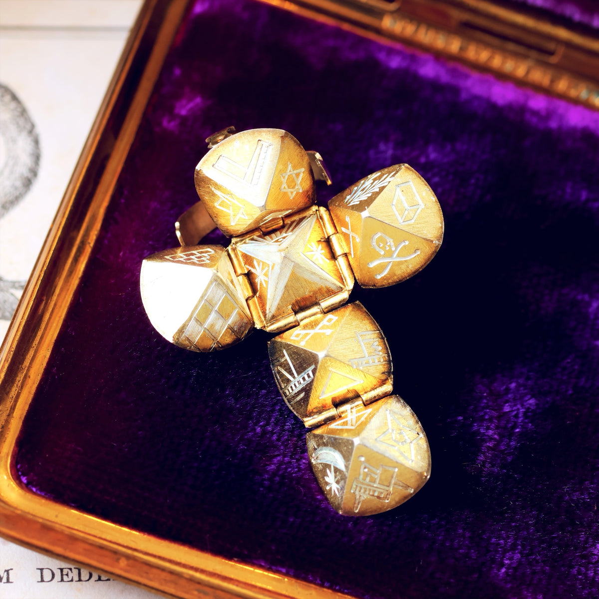 Vintage Silver Gilt Masonic Ball