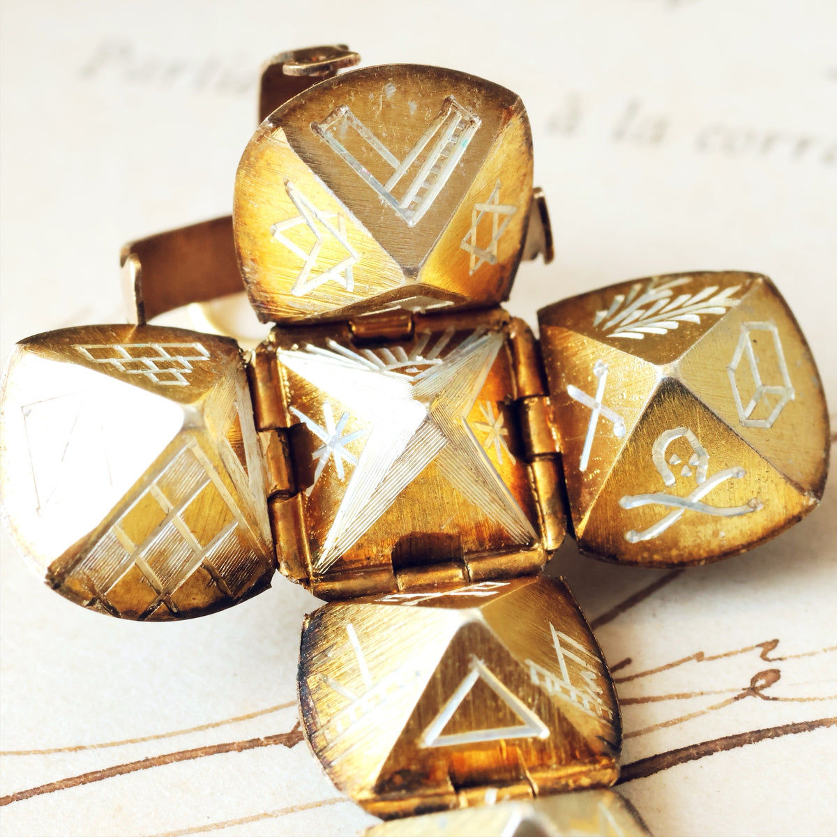 Vintage Silver Gilt Masonic Ball