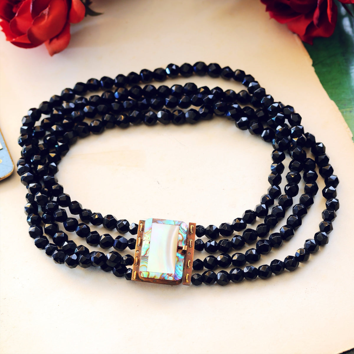 Georgian Gothic! Scarce Whitby Jet Choker Necklace