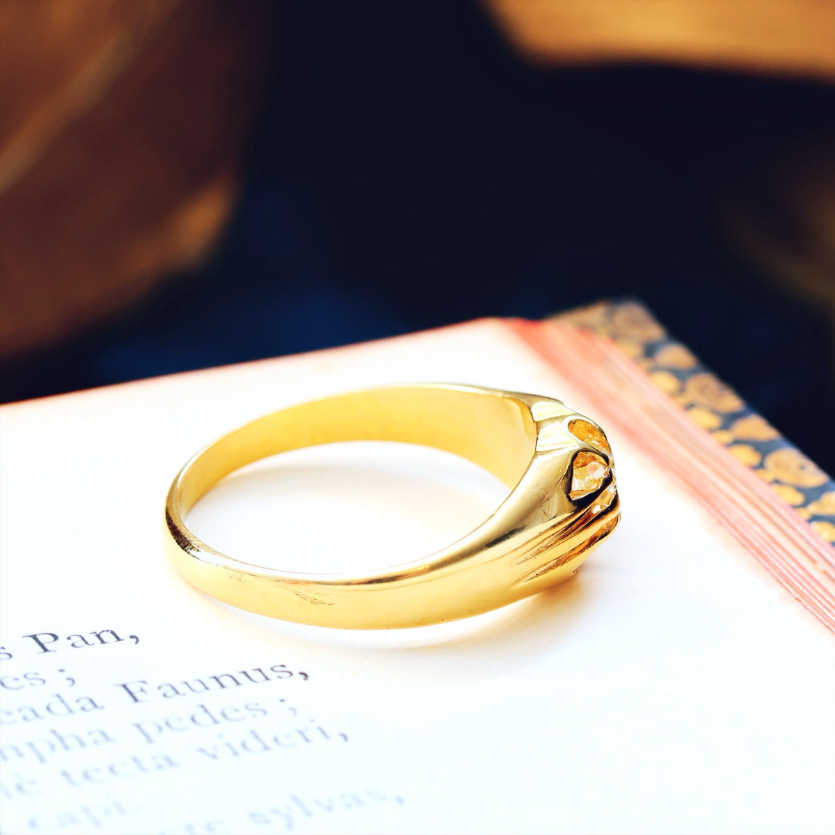 Gents Date 1929 Old Mine Cut Diamond Ring