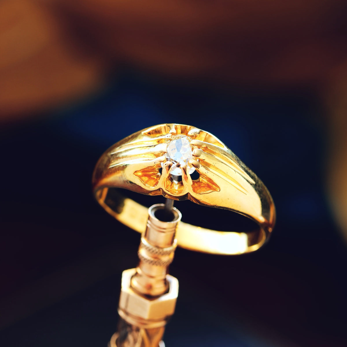 Gents Date 1929 Old Mine Cut Diamond Ring
