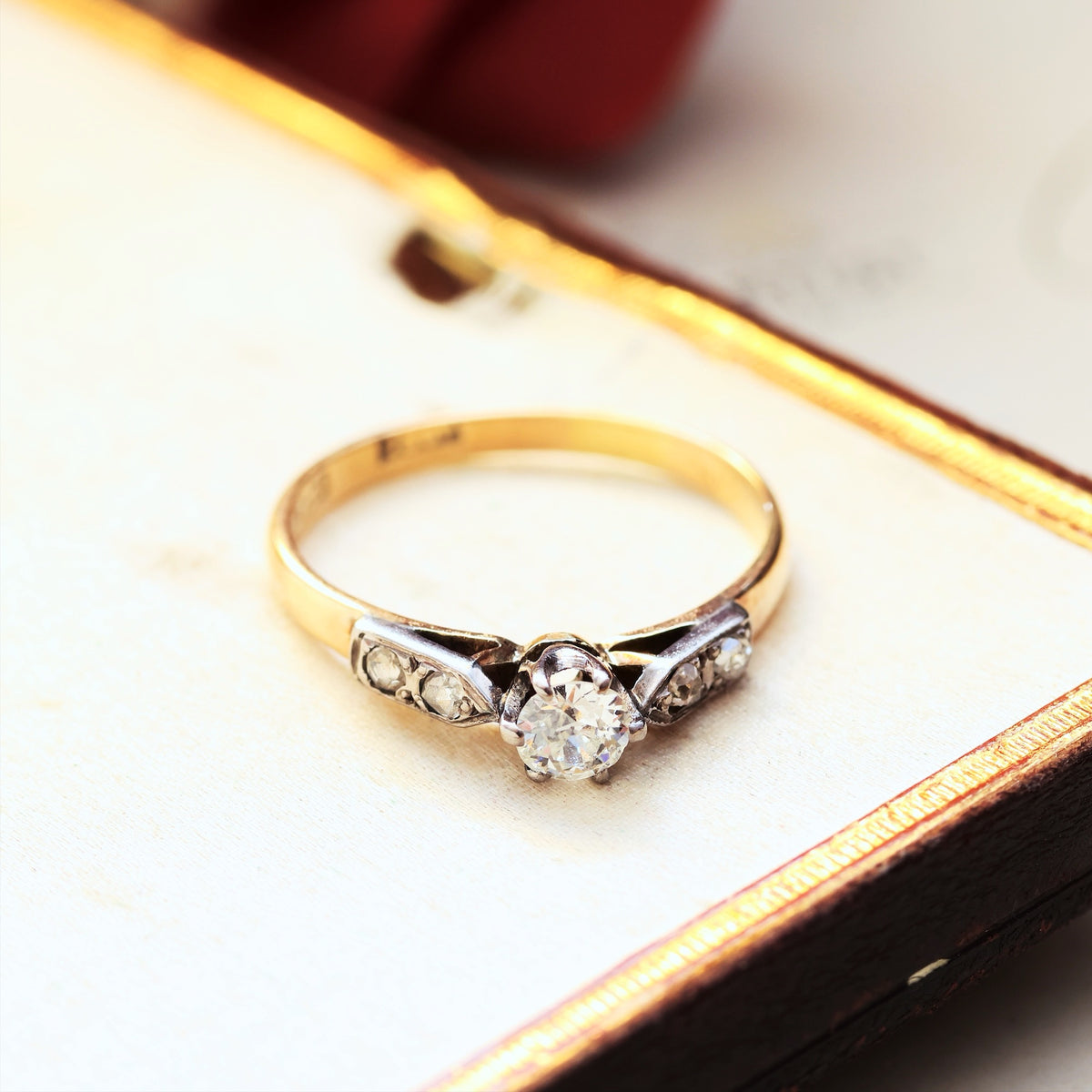 Vintage Diamond Solitaire Engagement Ring