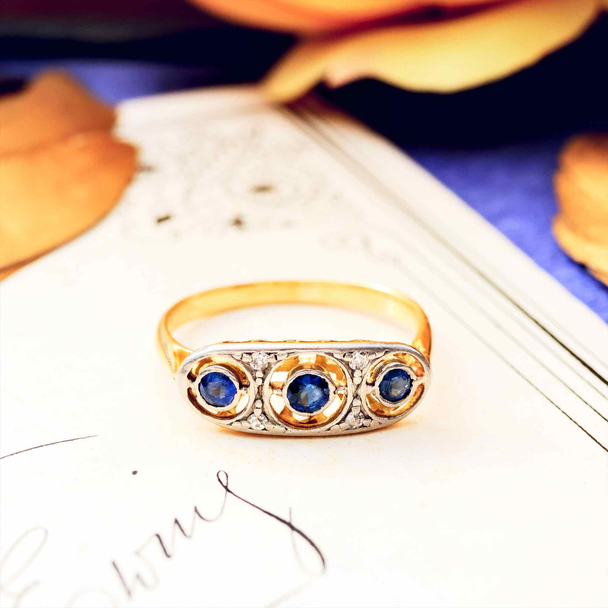 Antique Sapphire & Diamond Ring