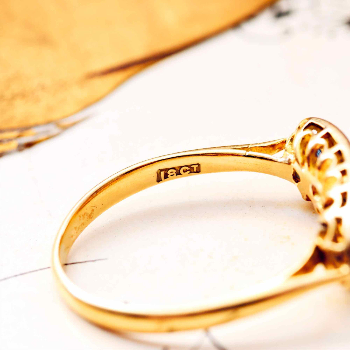 Antique Edwardian Sapphire & Diamond Ring